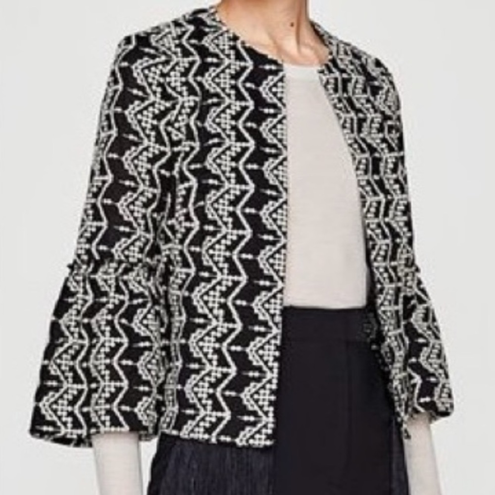 Zara Black and White Patterned Blazer - Bundle and save!!